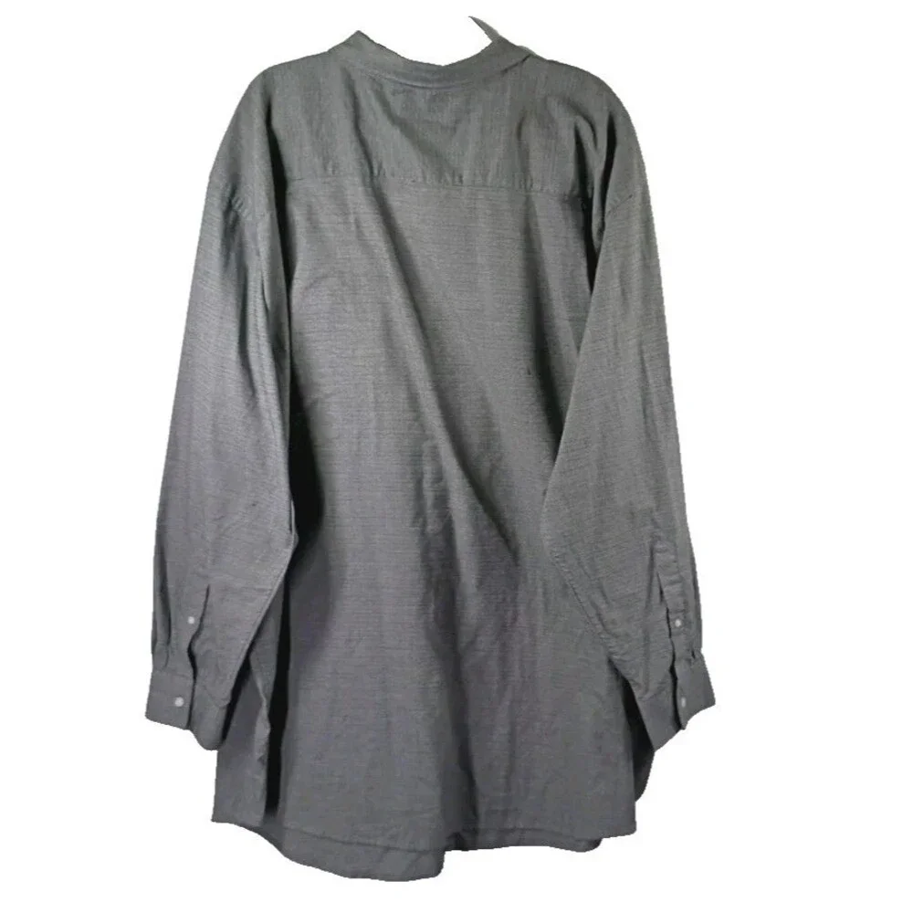 Synrgy High Performance Size 37/38 Non Iron Black White Long Sleeve Dress Shirt - Picture 5 of 14